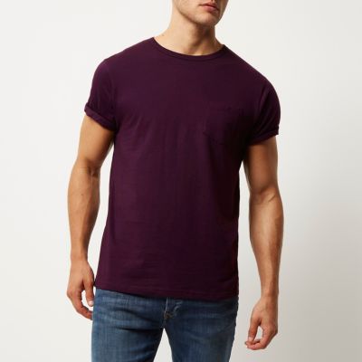 Purple crew neck t-shirt